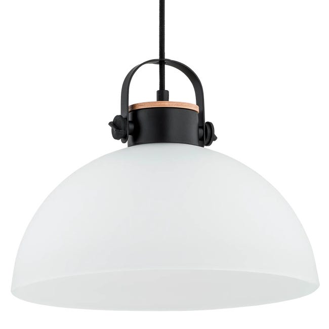 Lampa wisząca Bolo czarno-biała E27 Alfa