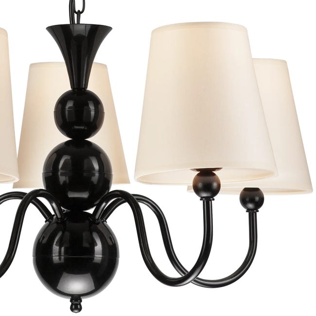 Lampa wisząca Bouli czarna 5 x E27 Lamkur