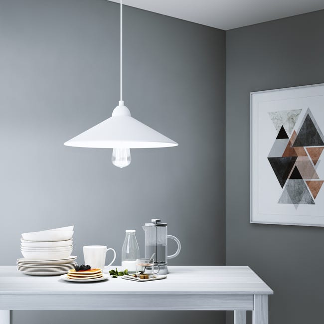 Lampa wisząca Braga biała E27