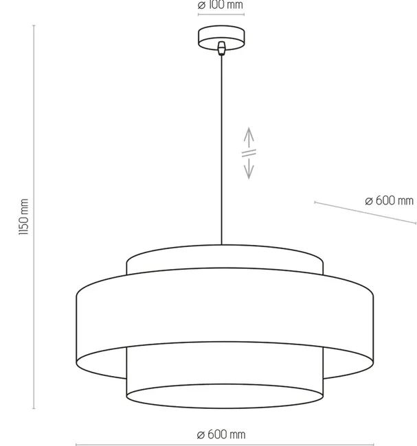 Lampa wisząca Calisto czarno-złota E27 TK Lighting