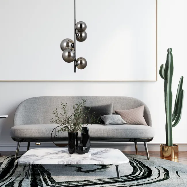 Lampa wisząca Canello czarna 5 x G9 Italux