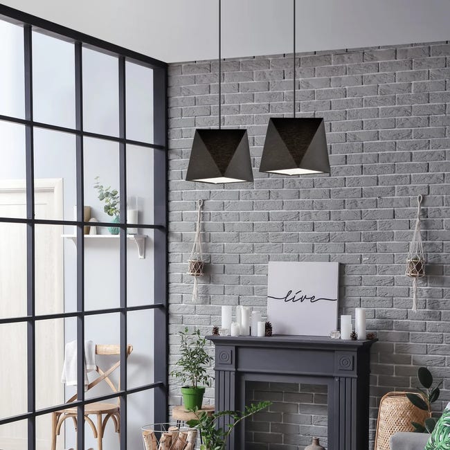 Lampa wisząca Carla czarna 2 x E27 Lamkur