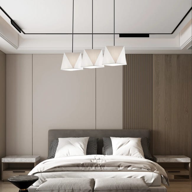 Lampa wisząca Carla czarno-biała 3 x E27 Lamkur