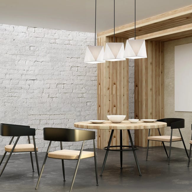 Lampa wisząca Carla czarno-biała 3 x E27 Lamkur