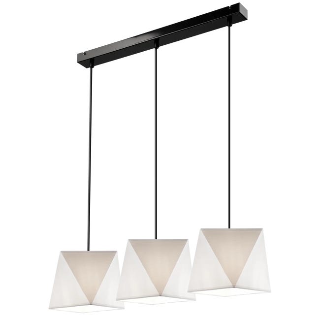 Lampa wisząca Carla czarno-biała 3 x E27 Lamkur