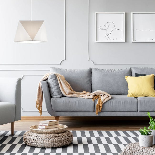 Lampa wisząca Carla czarno-biała E27 Lamkur