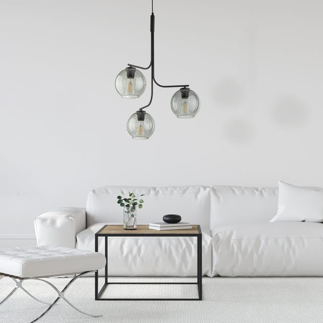 Lampa wisząca Cesar czarna 3 x E27 Tk Lighting