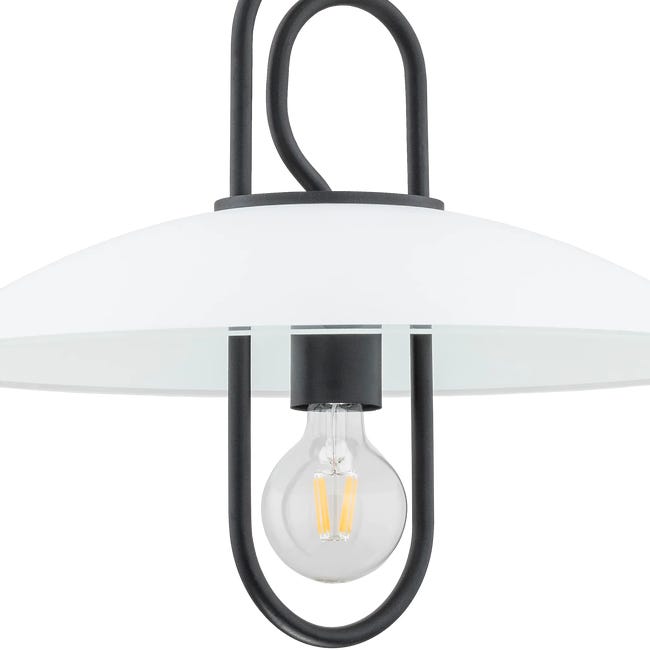 Lampa wisząca Chee Black biało-czarna E27 Alfa