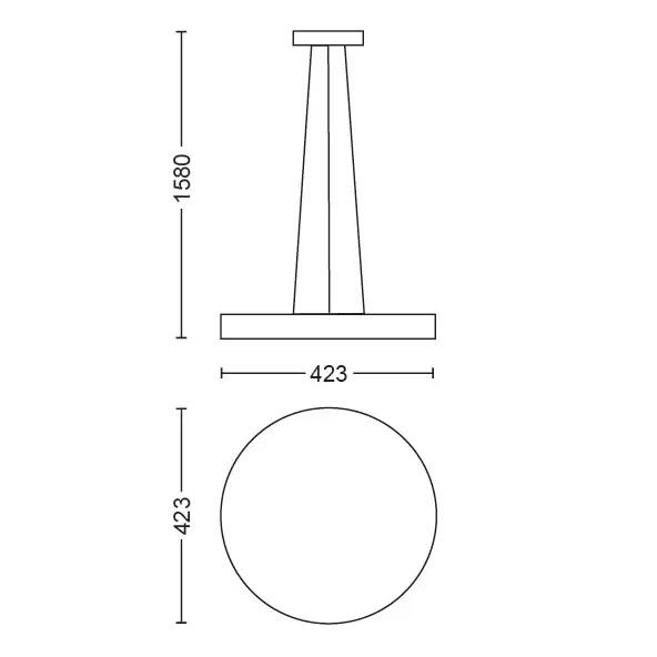 Lampa wisząca Cher biała 3000 lm Philips Hue