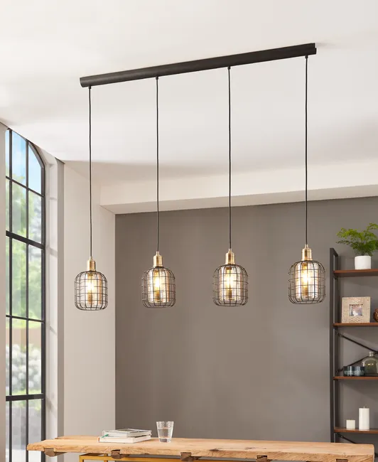 Lampa wisząca Chisle czarna 4 x E27 Eglo