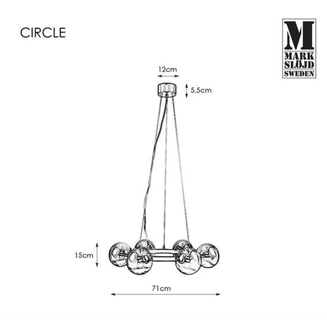 Lampa wisząca Circle czarna G9 Markslojd