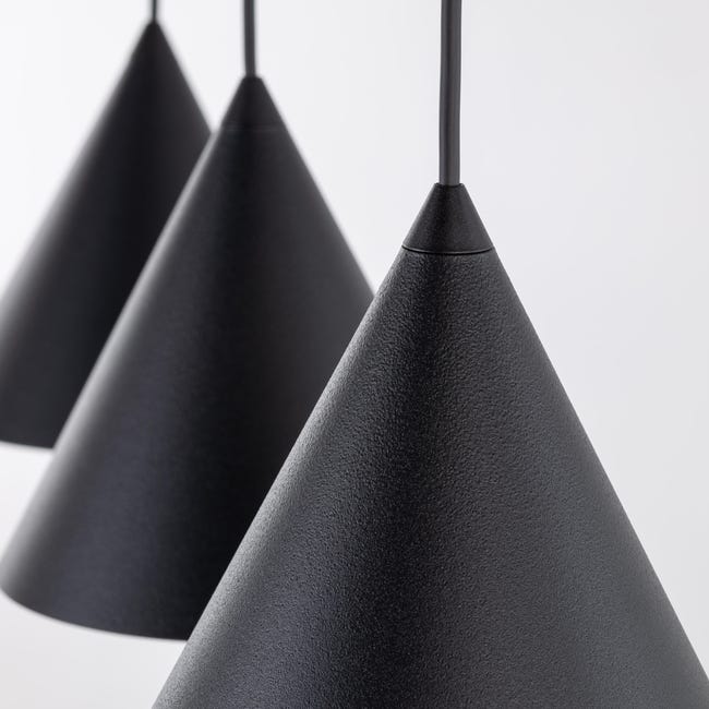 Lampa wisząca Cono czarna 3 x E27 Tk Lighting