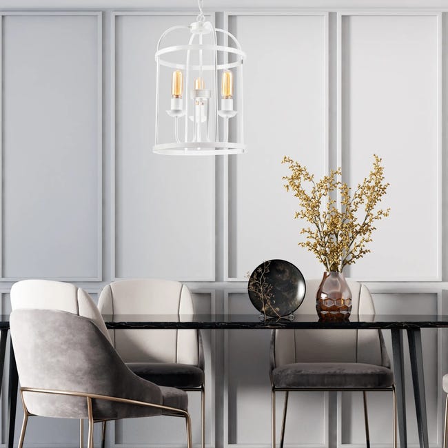 Lampa wisząca Constantine biała 3 x E27 Lamkur