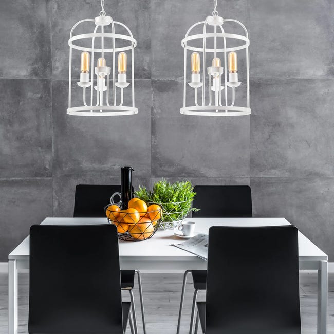Lampa wisząca Constantine biała 3 x E27 Lamkur