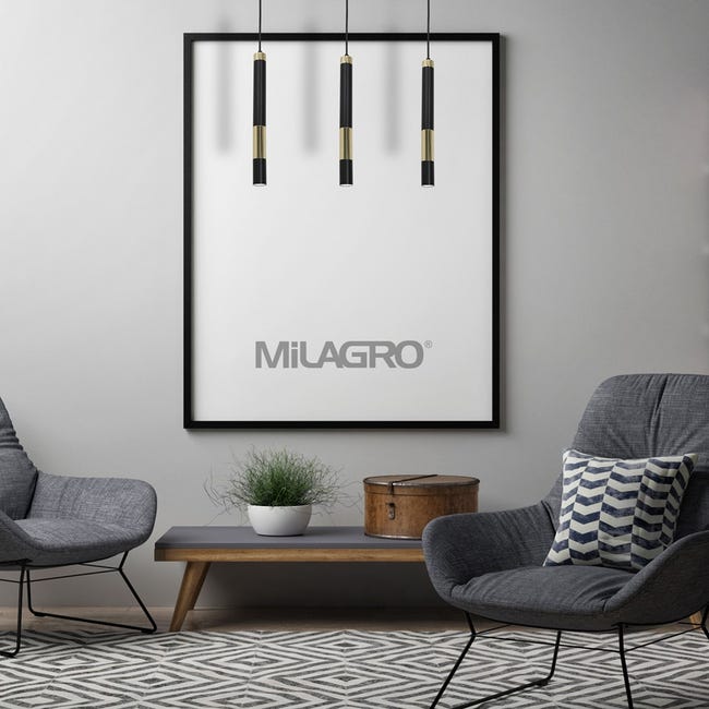 Lampa wisząca Dallas czarno-złota 3 x GU10 Milagro