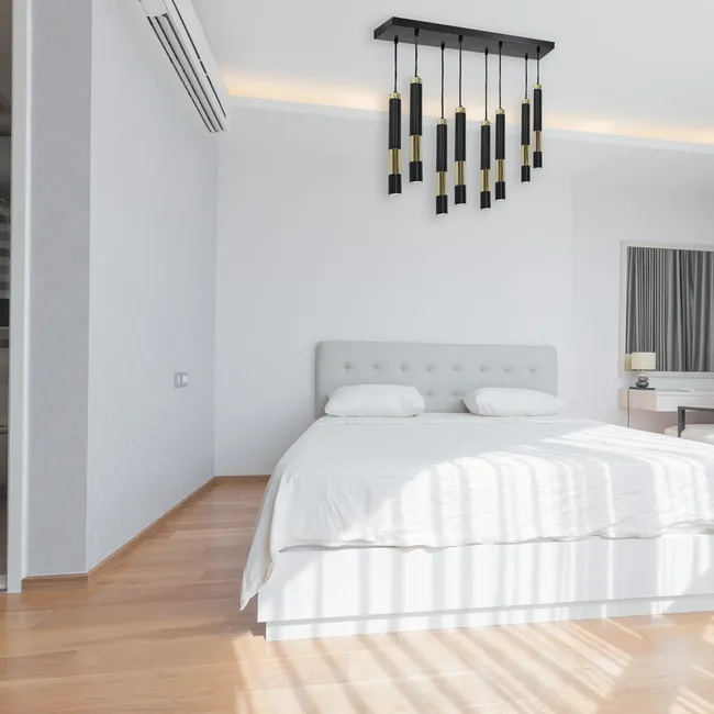 Lampa wisząca Dallas czarno-złota 8 x GU10 Milagro