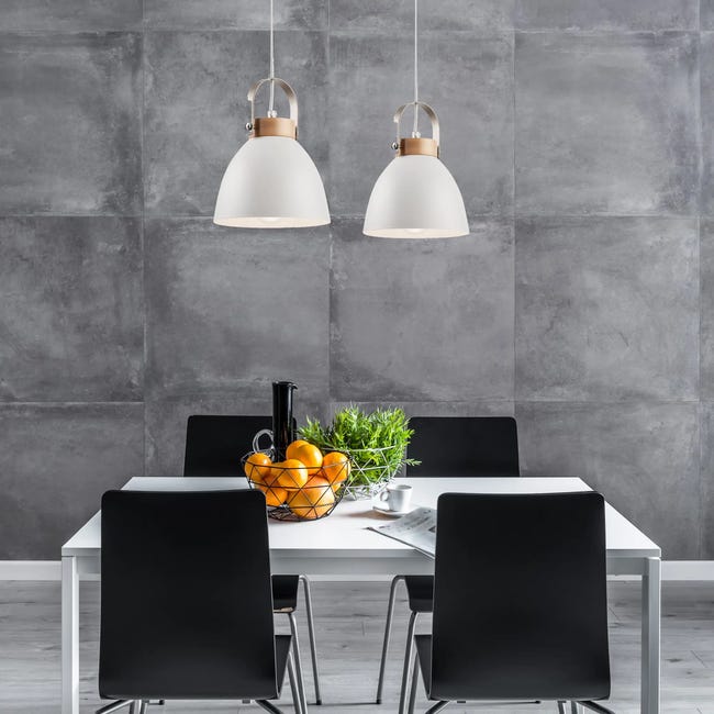 Lampa wisząca Danielle biała 2 x E27 Lamkur