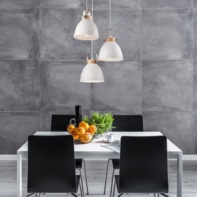 Lampa wisząca Danielle biała 3 x E27 Lamkur
