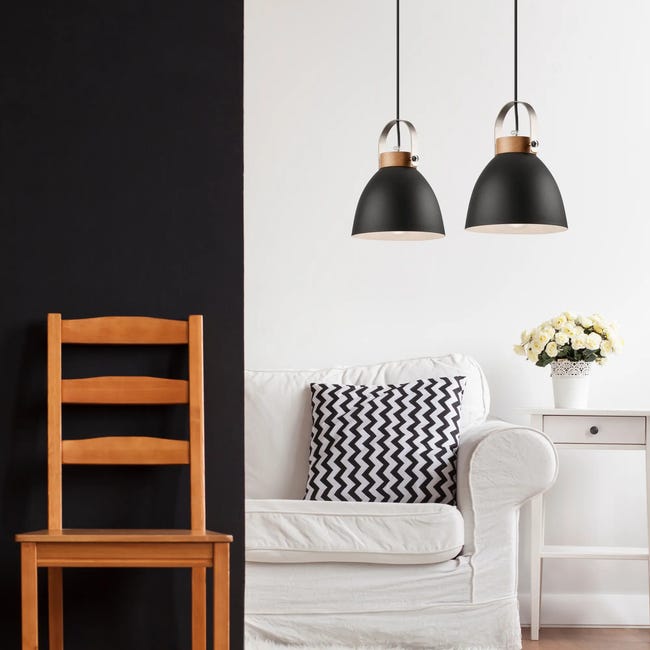 Lampa wisząca Danielle czarna 2 x E27 Lamkur