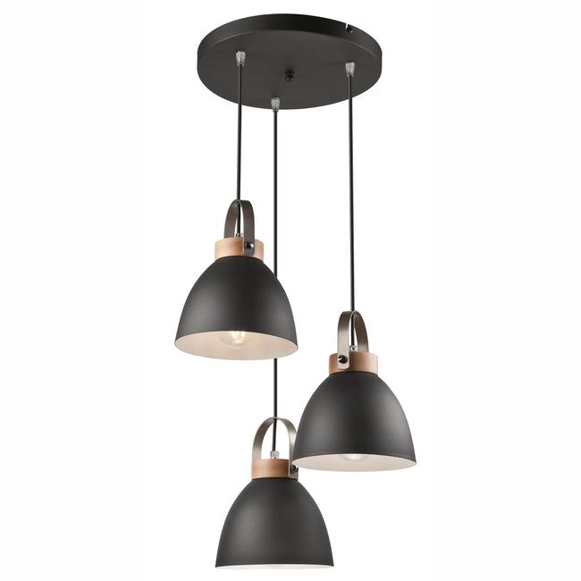 Lampa wisząca Danielle czarna 3 x E27 Lamkur