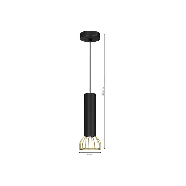 Lampa wisząca Dante czarna GU10 Milagro