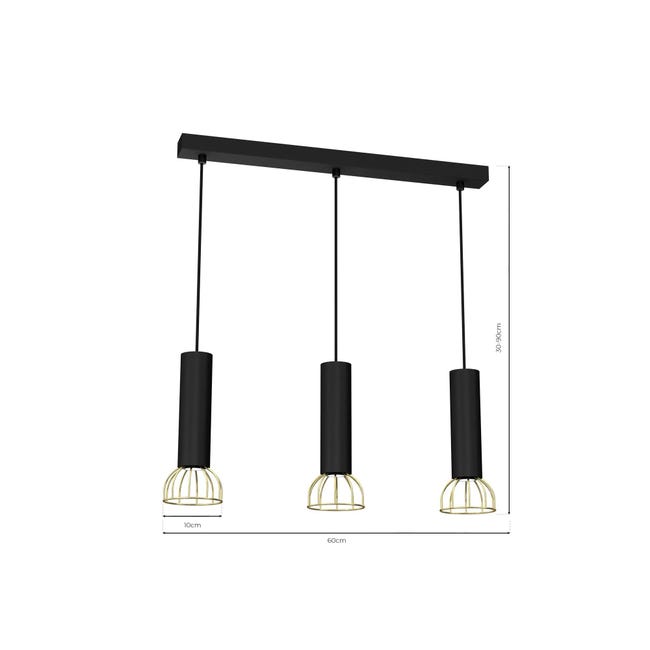 Lampa wisząca Dante złota GU10 Milagro