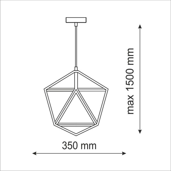 Lampa wisząca Denmark biała E27 Il Mio