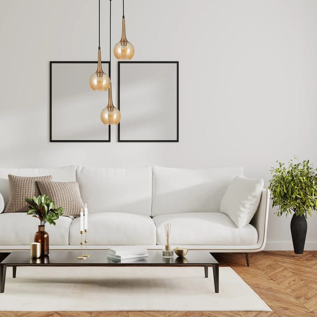 Lampa wisząca Deore złota 3 x E27 Italux