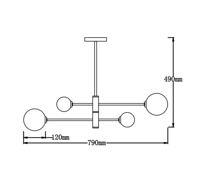 Lampa wisząca Dorado czarna 4 x G9 Light Prestige