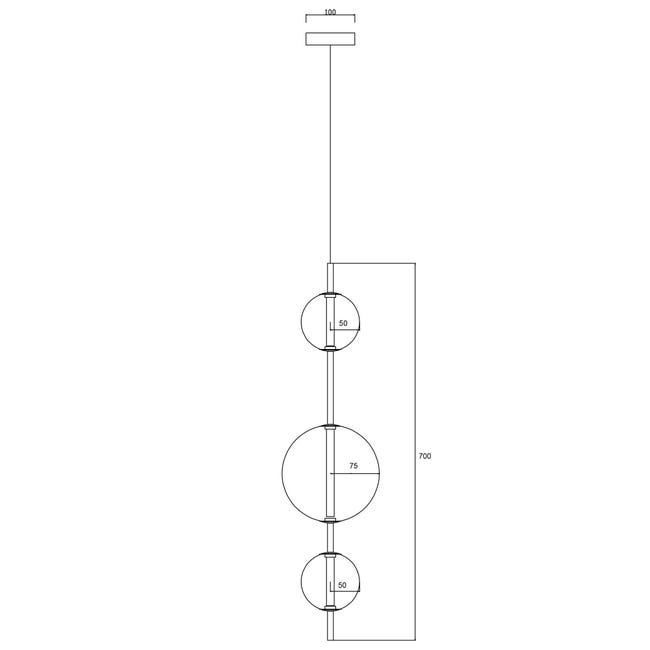 Lampa wisząca Dorado złota LED Light Prestige