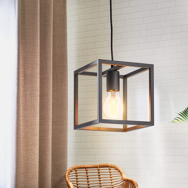 Lampa wisząca Eldrick czarna E27 Inspire