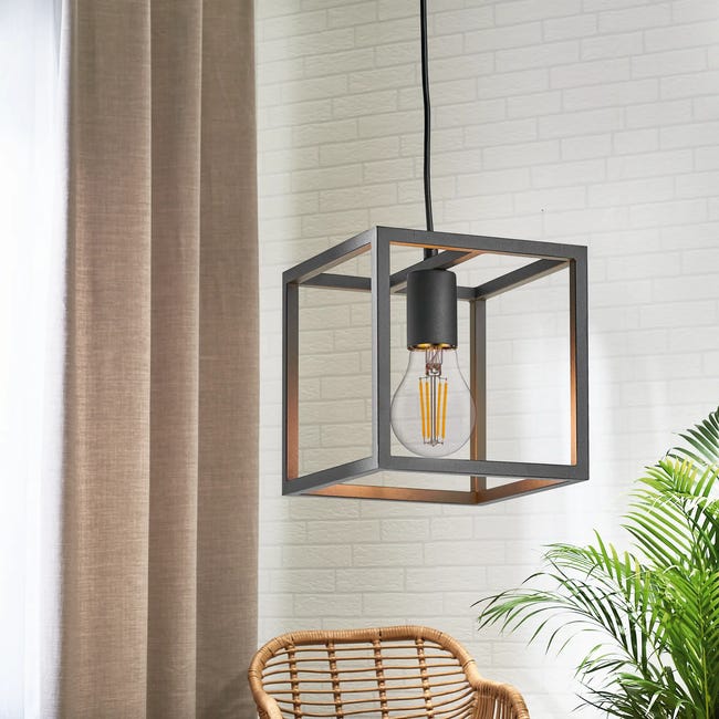 Lampa wisząca Eldrick czarna E27 Inspire