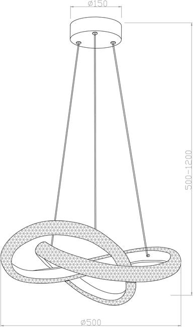 Lampa wisząca Eldrin złota LED Reality
