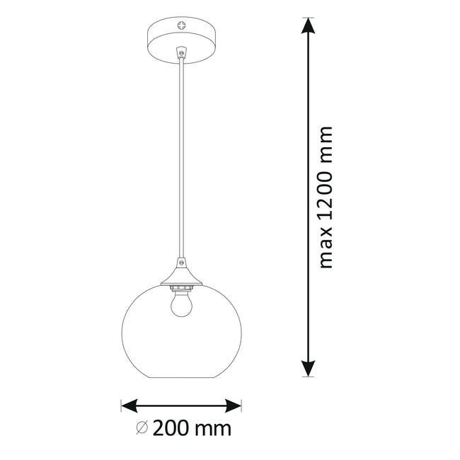 Lampa wisząca Empira srebrna E27 Polux