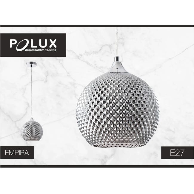 Lampa wisząca Empira srebrna E27 Polux