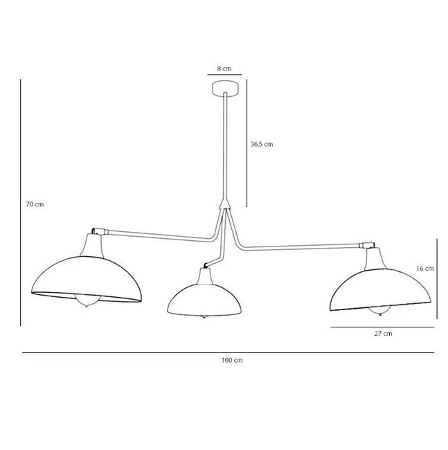 Lampa wisząca Escape czarna 3 x E27 Aldex
