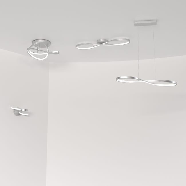 Lampa wisząca Esme srebrna 2640 lm LED Inspire