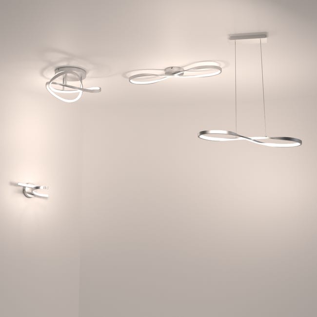 Lampa wisząca Esme srebrna 2640 lm LED Inspire