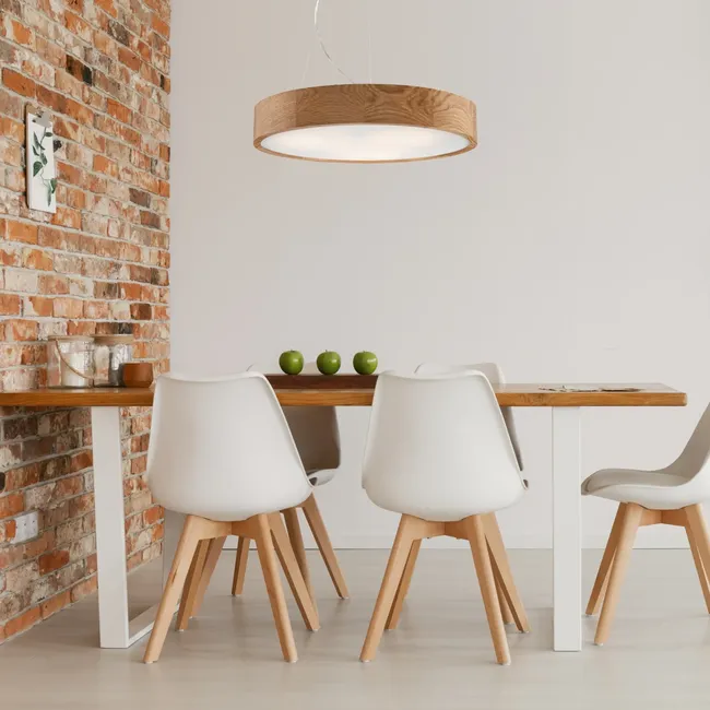 Lampa wisząca Eveline dąb E27 Lamkur