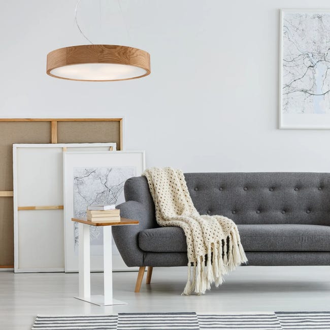 Lampa wisząca Eveline dąb E27 Lamkur