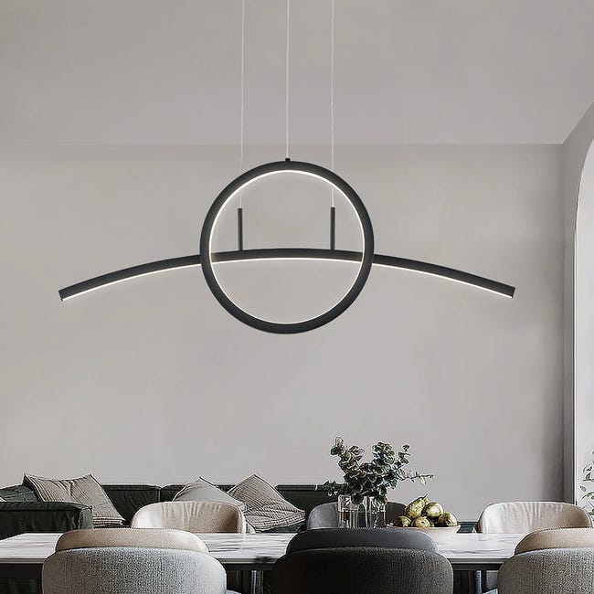 Lampa wisząca Evora czarna LED Reality