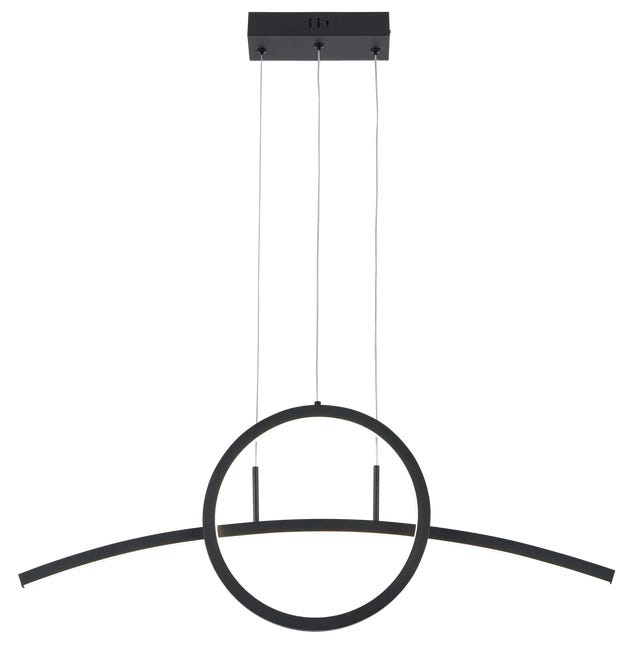 Lampa wisząca Evora czarna LED Reality