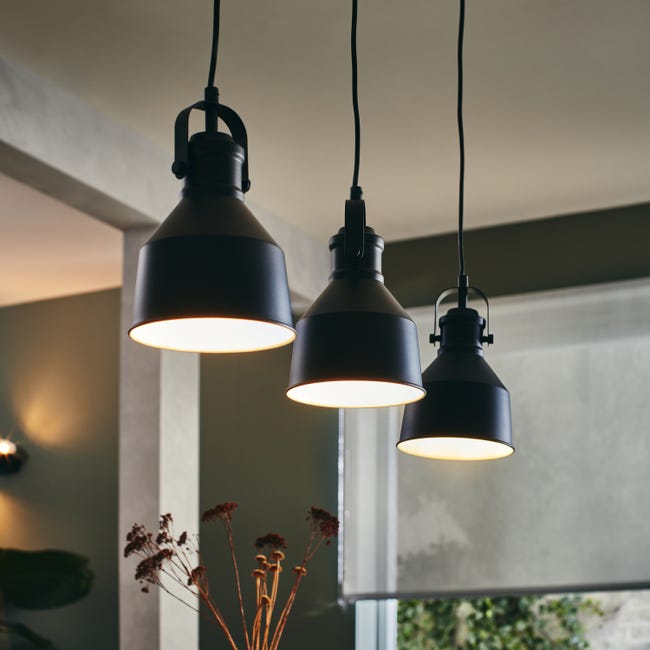 Lampa wisząca Ezio czarna 3 x E27 Inspire