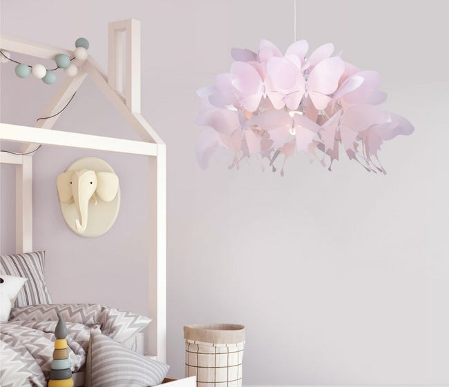 Lampa wisząca Farfalla różowa E27 Light Prestige