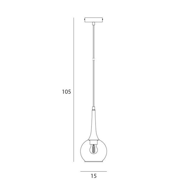 Lampa wisząca Favera złota E27 Italux