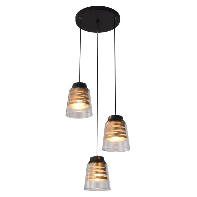 Lampa wisząca Fresno czarna 3 x E27 Candellux