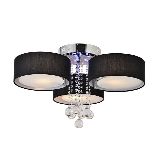 Lampa wisząca Gambela czarna LED + 3 x E27 Light Prestige