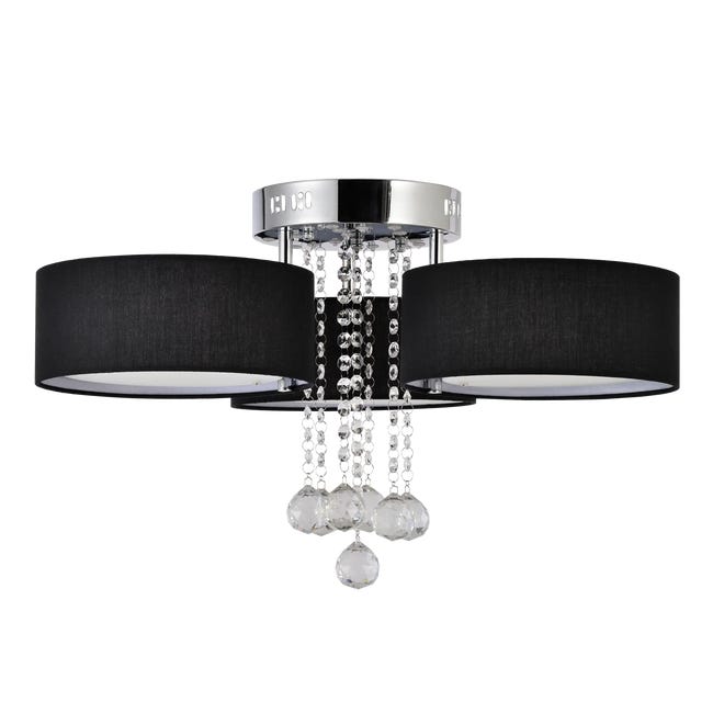 Lampa wisząca Gambela czarna LED + 3 x E27 Light Prestige