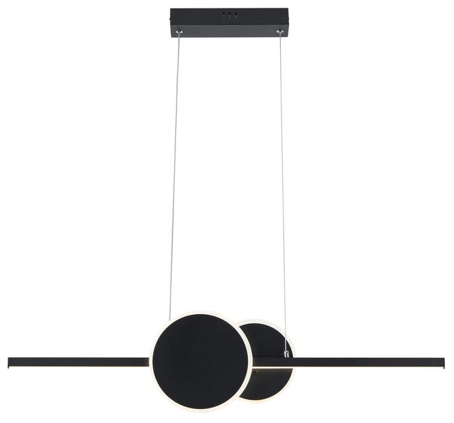 Lampa wisząca Gendra czarna LED Reality