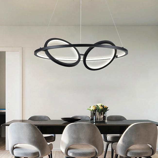 Lampa wisząca Gilian czarna LED Reality